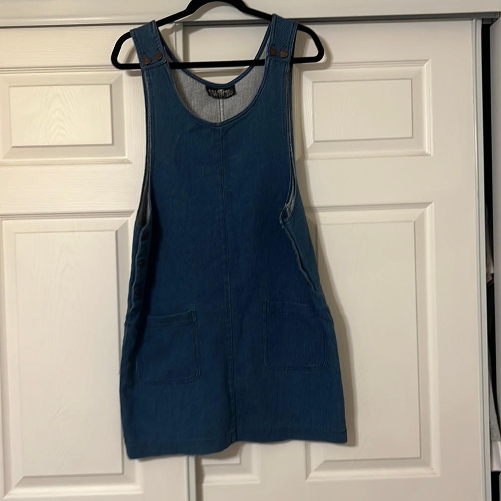 Vintage denim look jumper dress